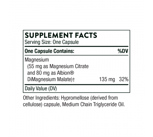 Цитрамат магния, Thorne Research, Magnesium CitraMate, 90 капсул