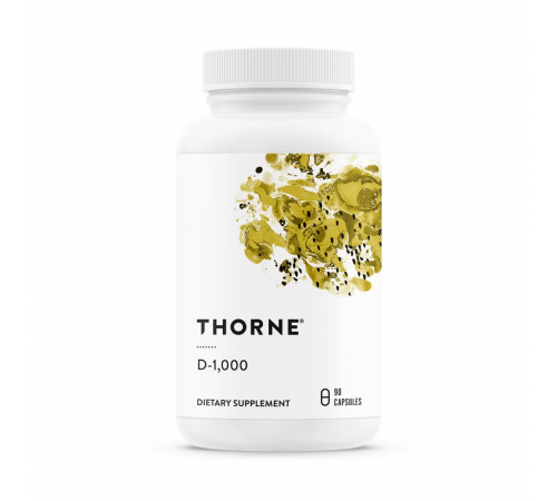 Витамин Д-1000, Thorne Research, Vitamin D-1000 IU, 90 капсул