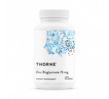 Бисглицинат цинка, Thorne Research, Zinc Bisglycinate 15 mg, 60 капсул